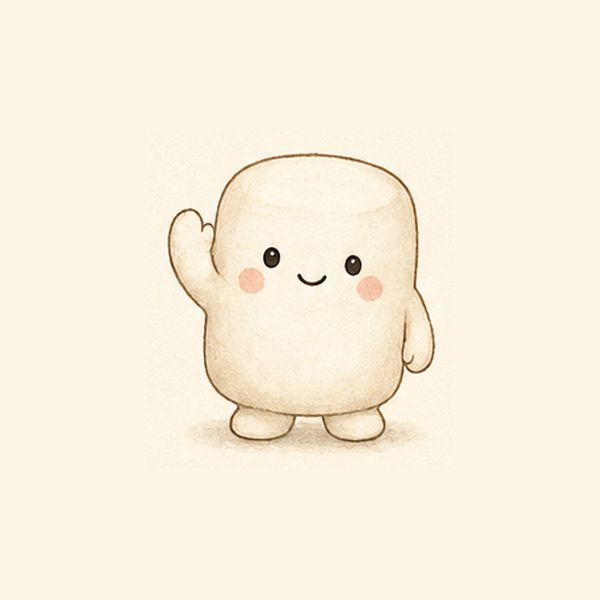 Waving Mochi saying hi.